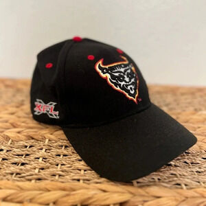 Vintage XFL San Francisco Demons Hat Black Adjustable Strapback Embroidered Logo